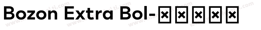 Bozon Extra Bol字体转换